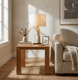 Vela Stone Fabric Table Lamp, detail view 5