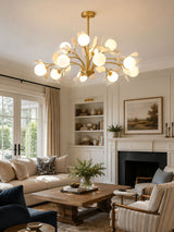 Rora Cedar Glass Chandelier, detail view 4