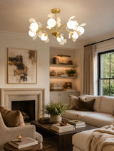 Rora Cedar Glass Chandelier, detail view 6