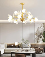 Rora Cedar Glass Chandelier, detail view 21