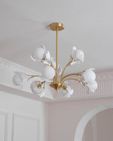 Rora Cedar Glass Chandelier, detail view 25