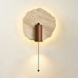 Amara Pine Travertine Wall Light, detail view 6