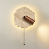 Amara Pine Travertine Wall Light, detail view 3