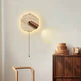 Amara Pine Travertine Wall Light, detail view 7