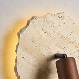Amara Pine Travertine Wall Light, detail view 15