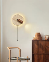 Amara Pine Travertine Wall Light, detail view 16