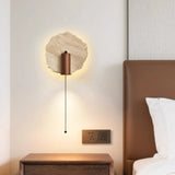 Amara Pine Travertine Wall Light, detail view 2