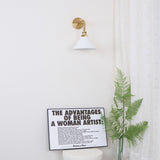 Galen Quartz Brass Wall Light, detail view 13