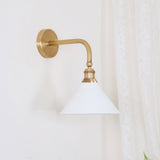 Galen Quartz Brass Wall Light, detail view 9