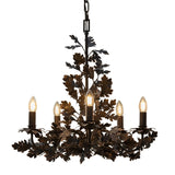 Aster Cedar Metal Chandelier, detail view 10