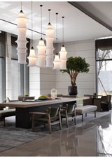 Clara Aster Fabric Pendant Light, detail view 22