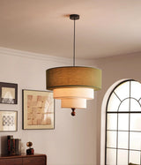 Dalia Line Fabric Pendant Light, detail view 2