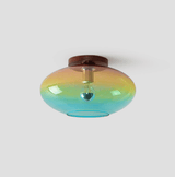Galen Shade Glass Ceiling Light, detail view 4