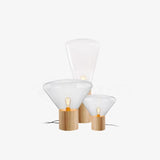 Thea Oak Glass Table Lamp, detail view 19