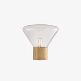 Thea Oak Glass Table Lamp, detail view 21