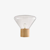 Thea Oak Glass Table Lamp, detail view 13