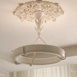 Thea Opal Plaster Ceiling Light, detail view 5