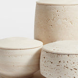 Vale Moon Travertine Candle Holder, detail view 5