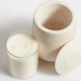 Vale Moon Travertine Candle Holder, detail view 6