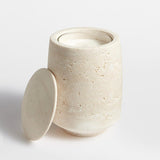 Vale Moon Travertine Candle Holder, detail view 4