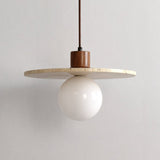 Vian Sol Travertine Pendant Light, detail view 5