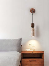 Aster Frost Travertine Wall Light, detail view 5