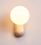 Corin Cedar Travertine Wall Light, detail view 12