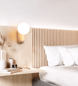 Corin Cedar Travertine Wall Light, detail view 2
