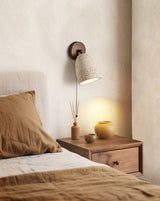 Elara Sky Travertine Wall Light, detail view 3
