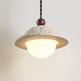 Ember Pearl Travertine Pendant Light, detail view 7