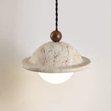 Ember Pearl Travertine Pendant Light, detail view 5