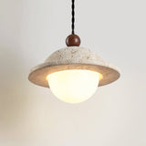 Ember Pearl Travertine Pendant Light, detail view 6