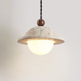 Ember Pearl Travertine Pendant Light, detail view 4
