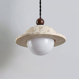 Ember Pearl Travertine Pendant Light, detail view 9