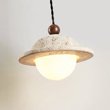 Ember Pearl Travertine Pendant Light, detail view 10