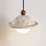 Ember Pearl Travertine Pendant Light, detail view 11
