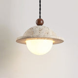 Ember Pearl Travertine Pendant Light, detail view 12