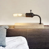 Kaia Vista Travertine Table Lamp, detail view 5
