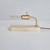 Kaia Vista Travertine Table Lamp, detail view 7