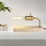 Kaia Vista Travertine Table Lamp, detail view 2