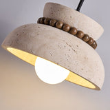 Lucen Shade Travertine Pendant Light, detail view 10
