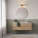 Nella Oak Travertine Wall Light, detail view 7