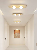 Aven Moon Travertine Ceiling Light, detail view 3