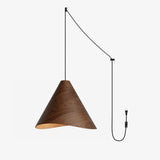 Eden Silva Wood Pendant Light by Maison Velume