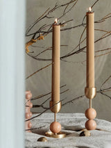 Nella Pearl Marble Candle Holder, detail view 6