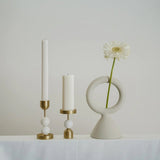 Nella Pearl Marble Candle Holder, detail view 26