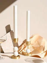 Nella Pearl Marble Candle Holder, detail view 9