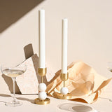 Nella Pearl Marble Candle Holder, detail view 4