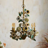 Flora Mist Iron Chandelier, detail view 6