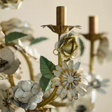 Flora Mist Iron Chandelier, detail view 8